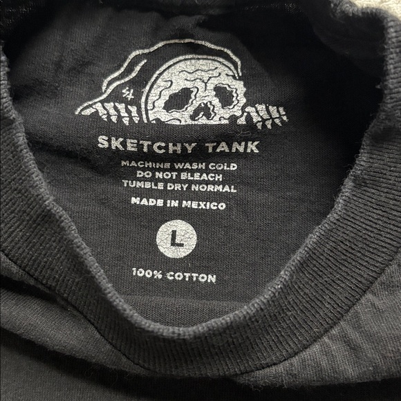 Sketchy Tank Black Graphic Tee - Picture 3 of 3